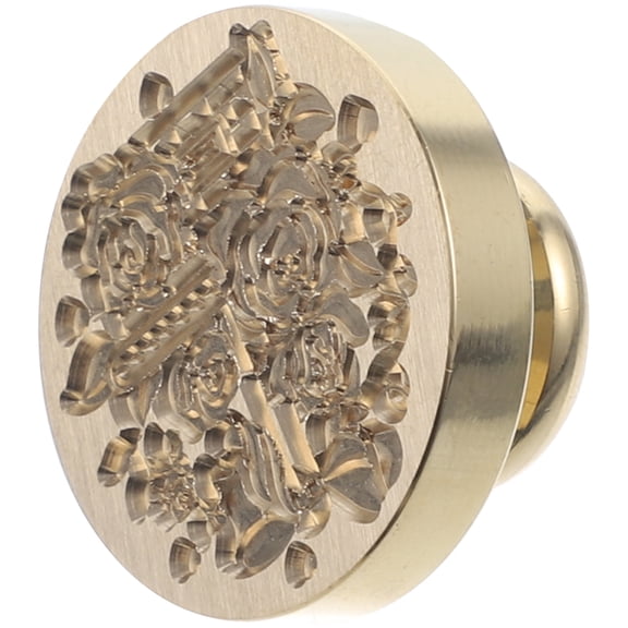 Luxshiny Vintage Copper Wax Seal Stamp 1.5 Inch for Crafts, Romantic Decor, Embellishments, Coffee Color