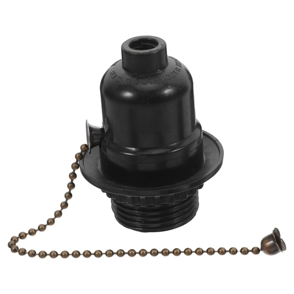 Luxshiny E26 Pull Chain Light Socket, Vintage Holder Replacement Part with Lamp for Table and Floor Lamps