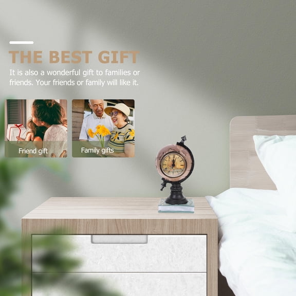 Luxshiny Chic Globe Alarm Clock for Table Decoration and Practical Timekeeping