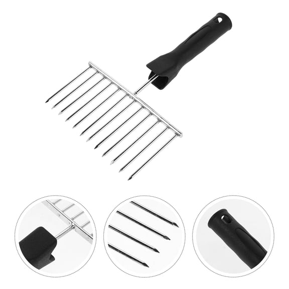 Luxshiny Black Texture Comb Brush for Plaster and Cement Wall Texture Tool with Easy Cleaning