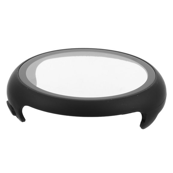 Luxshiny Hard Pc Watch Case, Black, Shockproof, Tempered Glass Screen Guard
