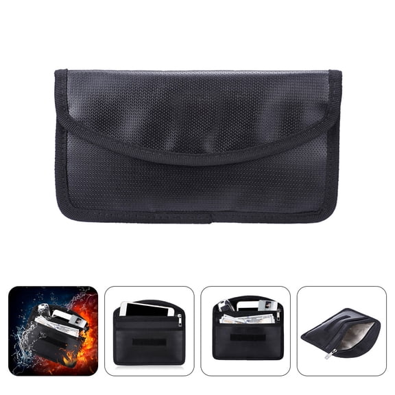 Luxshiny Fireproof and Water Resistant File Bag in Black for Storing Legal Documents