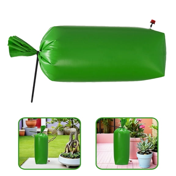 Luxshiny Green PVC Watering Bags for Plants, Slow Release Water , 1 Set