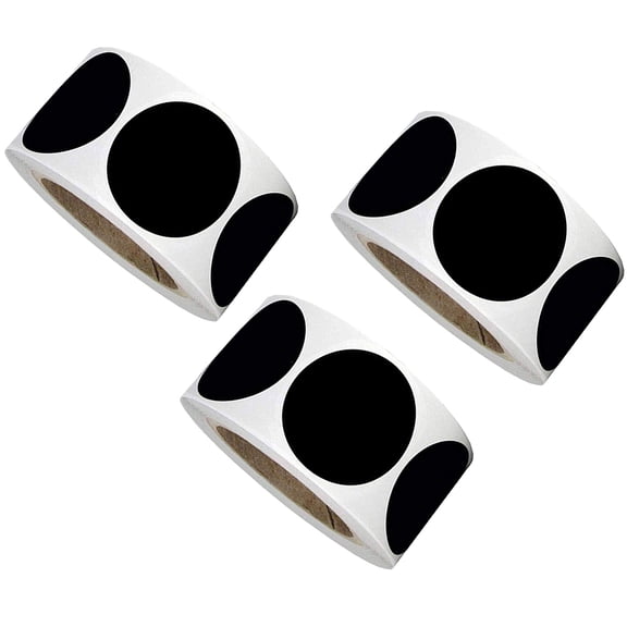 Luxshiny Waterproof Black Chalkboard Stickers Round Labels for Jar Kitchen Packaging
