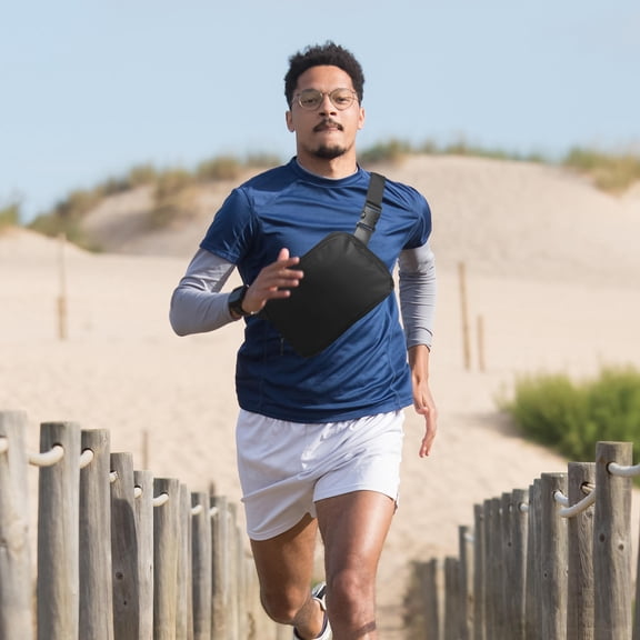 Luxshiny Black Crossbody Fanny Pack Zippered Pouch for Easy and Convenient Storage