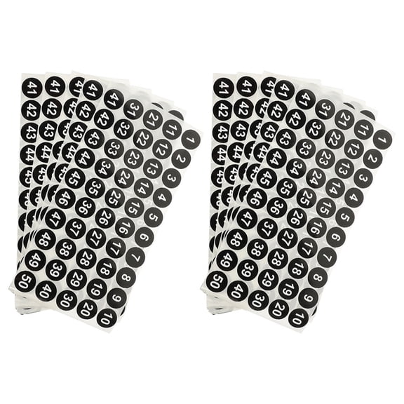 Luxshiny Waterproof Multi Color Number Stickers for Office and Outdoor Use