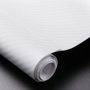 LITINKIMI White Carbon Fiber Vinyl Car Wrap Film, and Easy to Apply and Remove for Vehicle Exterior