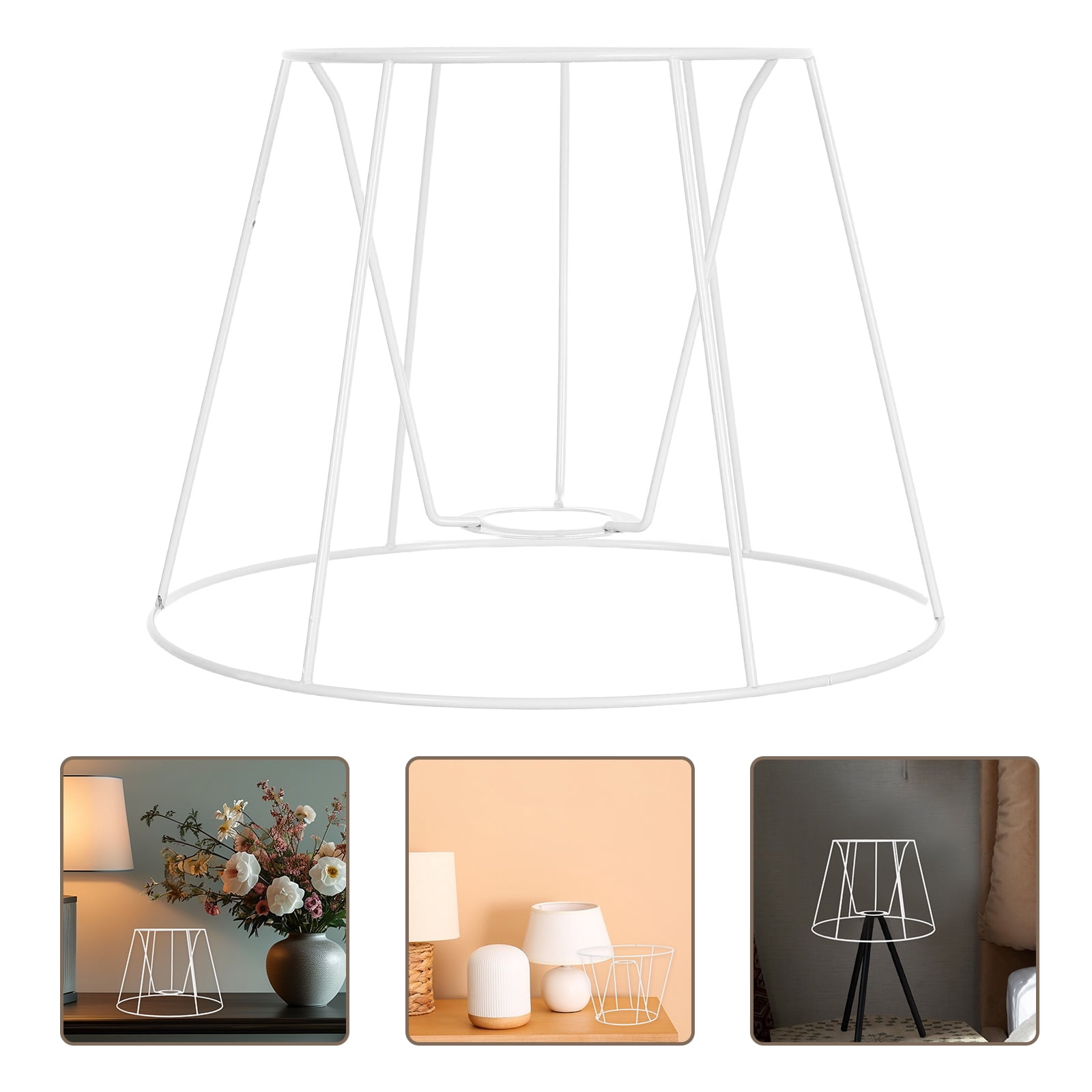 Luxshiny Weaving Handicraft Lamp Shade Hollow Lamp Shade Frame White ...