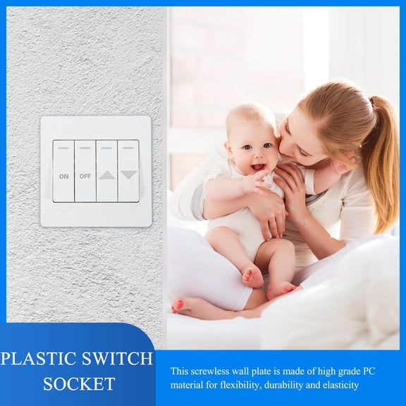 Luxshiny Universal Garage Door Opener Wall Mount Control Panel in White ABS for Easy and Practical Use