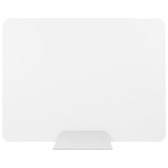 Luxshiny White Acrylic Office Desk Partition Privacy Screen Easy to for Home Use 39.37 x 23.62 Inches