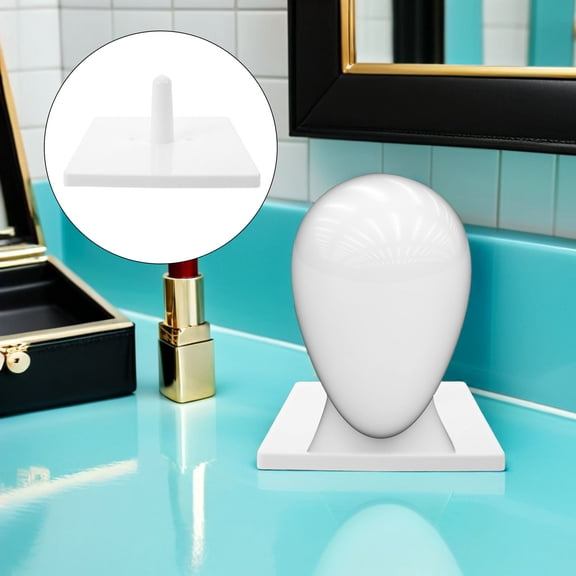 Luxshiny White Foam Head Base for Mannequin Head Stable Wig Stand for Styling and Display
