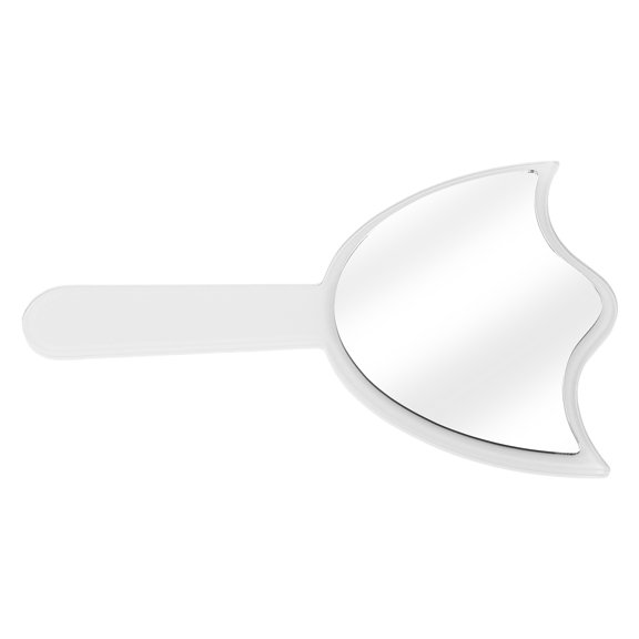 Luxshiny Ergonomic White Lash Mirror for Clear Reflection and Travel Use