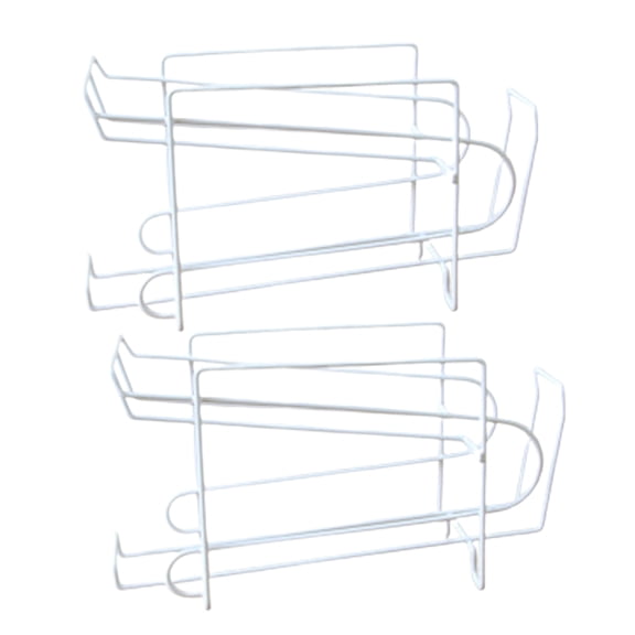 Luxshiny White Iron Beer Storage Rack with Practical Hanger Design for Office Kitchen and Living Room