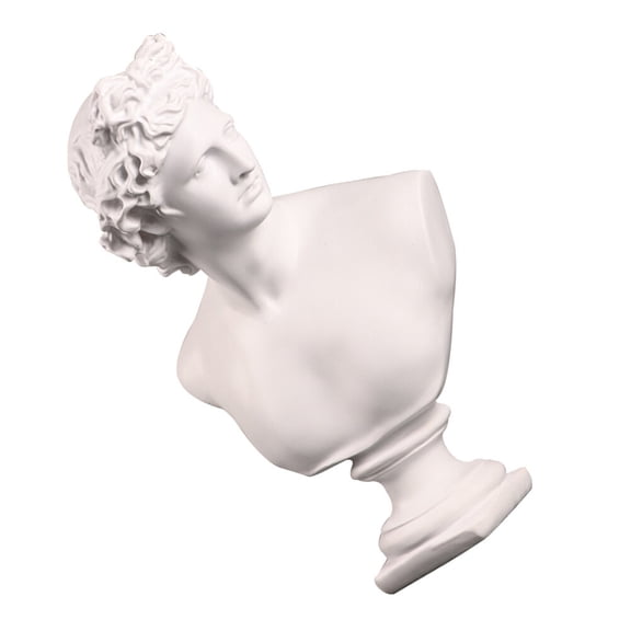 Luxshiny White Resin David Head Ornament for Sophisticated Home Decoration