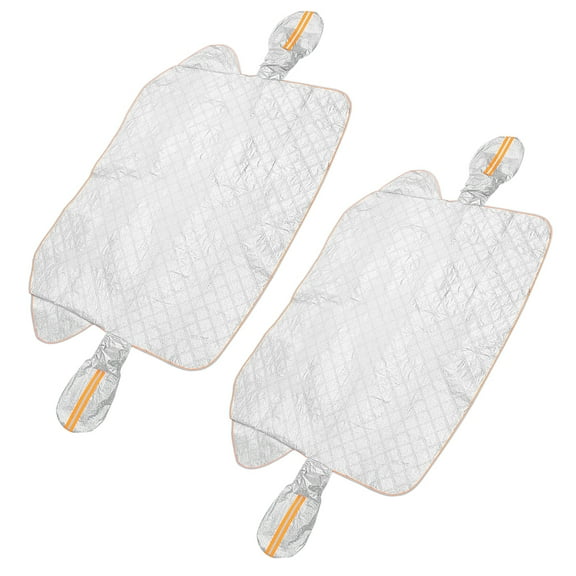 Luxshiny 2-Pack Aluminum Foil Car Windshield Sunshade Protector, Rectangular Heat Reflective Cover for Vehicle