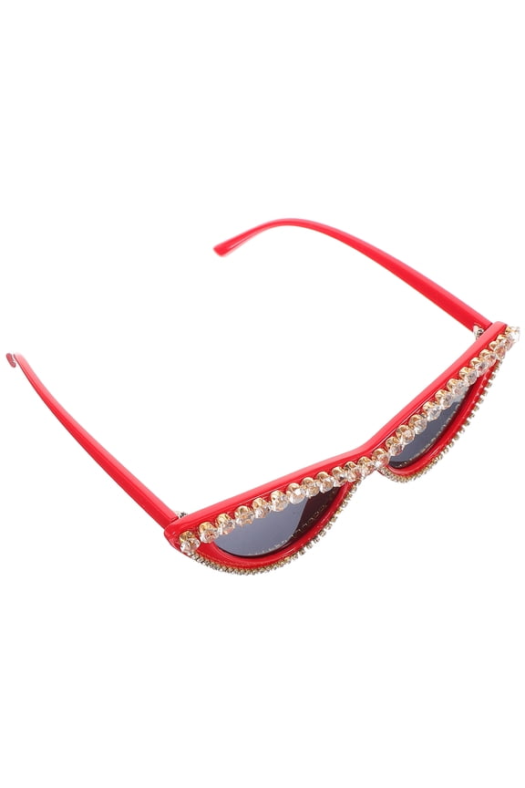 Women Sunglass Trendy Cat Eyes Sunglass Red Color 1Pack UV Protection Back to School