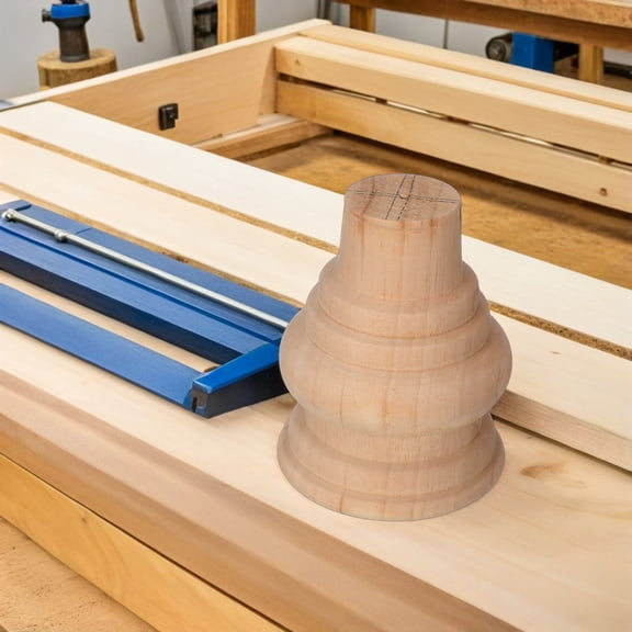 Luxshiny Wood Coffee Table Legs Khaki Finish with Natural Grain for Home Furniture Upgrade