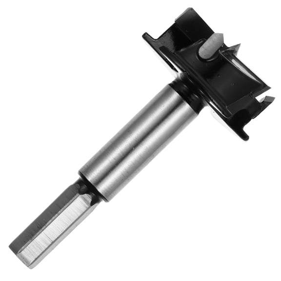 Luxshiny Wood Drill Bit Three Blades Plated Silver Hole Saw for Woodworking with and Removal