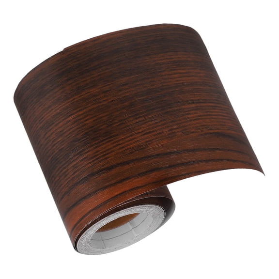Luxshiny PVC Wood Grain Tape Coffee Color Peel and Stick for Walls Floors and Furniture Repair