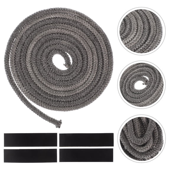 Luxshiny Wood Stove Door Gasket Black Fiberglass Rope Seal Heat Resistant Replacement