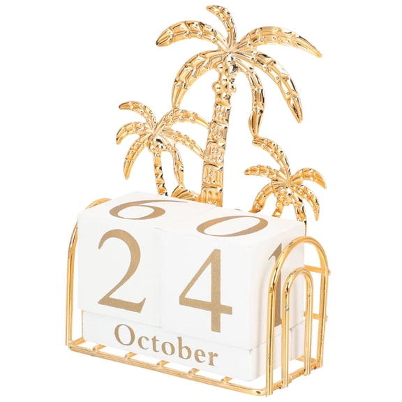 Luxshiny Decorative Desk Calendar Wooden Calendar 1Set for Home Use