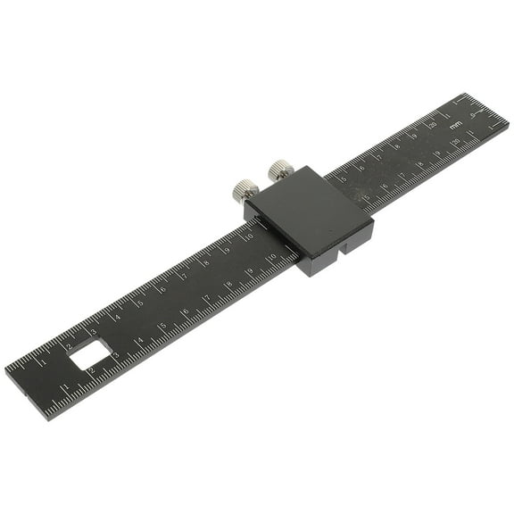 Luxshiny Professional Metal Measuring Ruler for Construction and Carpentry Work in Black