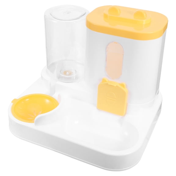 Luxshiny Yellow Automatic Feeder with Water Replenishment Technology for Cats and Dogs