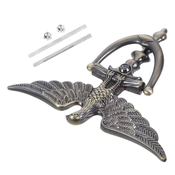 Luxshiny Zinc Alloy Door Knocker with Peephole European Style Golden Front Door Security Viewer
