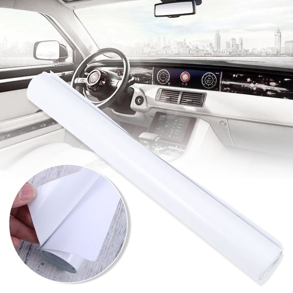 Luxshiny White PVC Car Sticker Film, Stretchable and Easy to Apply, Vinyl Wrap for Cars and Motorcycles