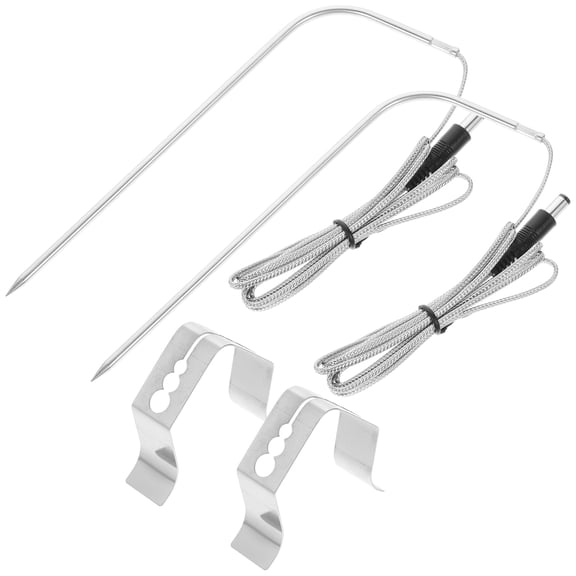 Luxshiny baking thermometer 1 Set Silver Iron Temperature Measurement for Grilling