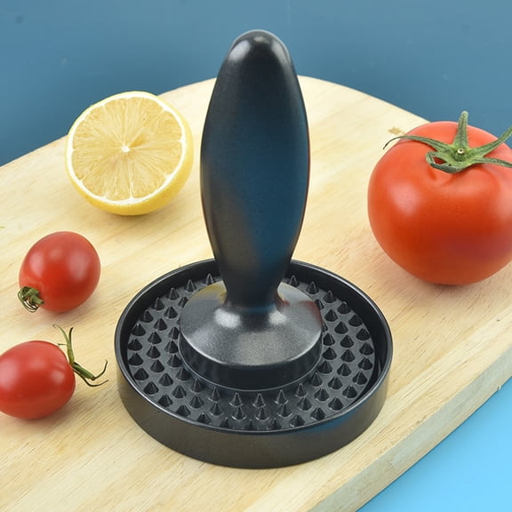 Luxshiny burger making mold Burger Patty Maker Stainless Steel Black 1Pack