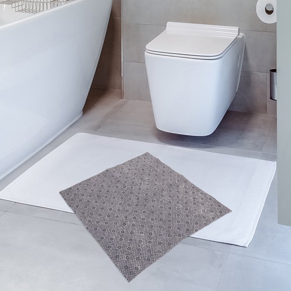 Luxshiny entry rug Non-slip Tufting Cloth Grey 1Pack for Cushion Floor Mat