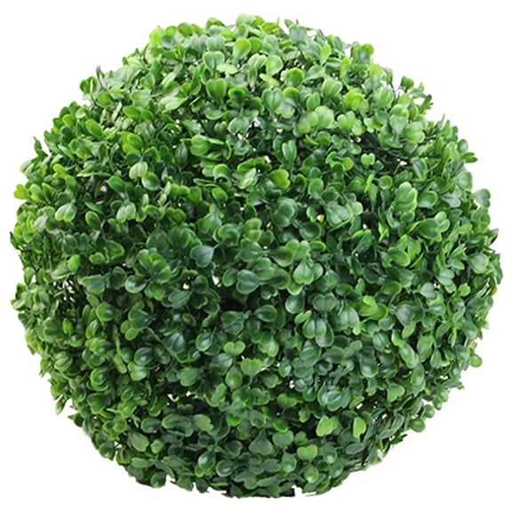 Luxshiny Artificial Grass Ball Plastic 1Set 9.8In Round Decorative for Home Decoration