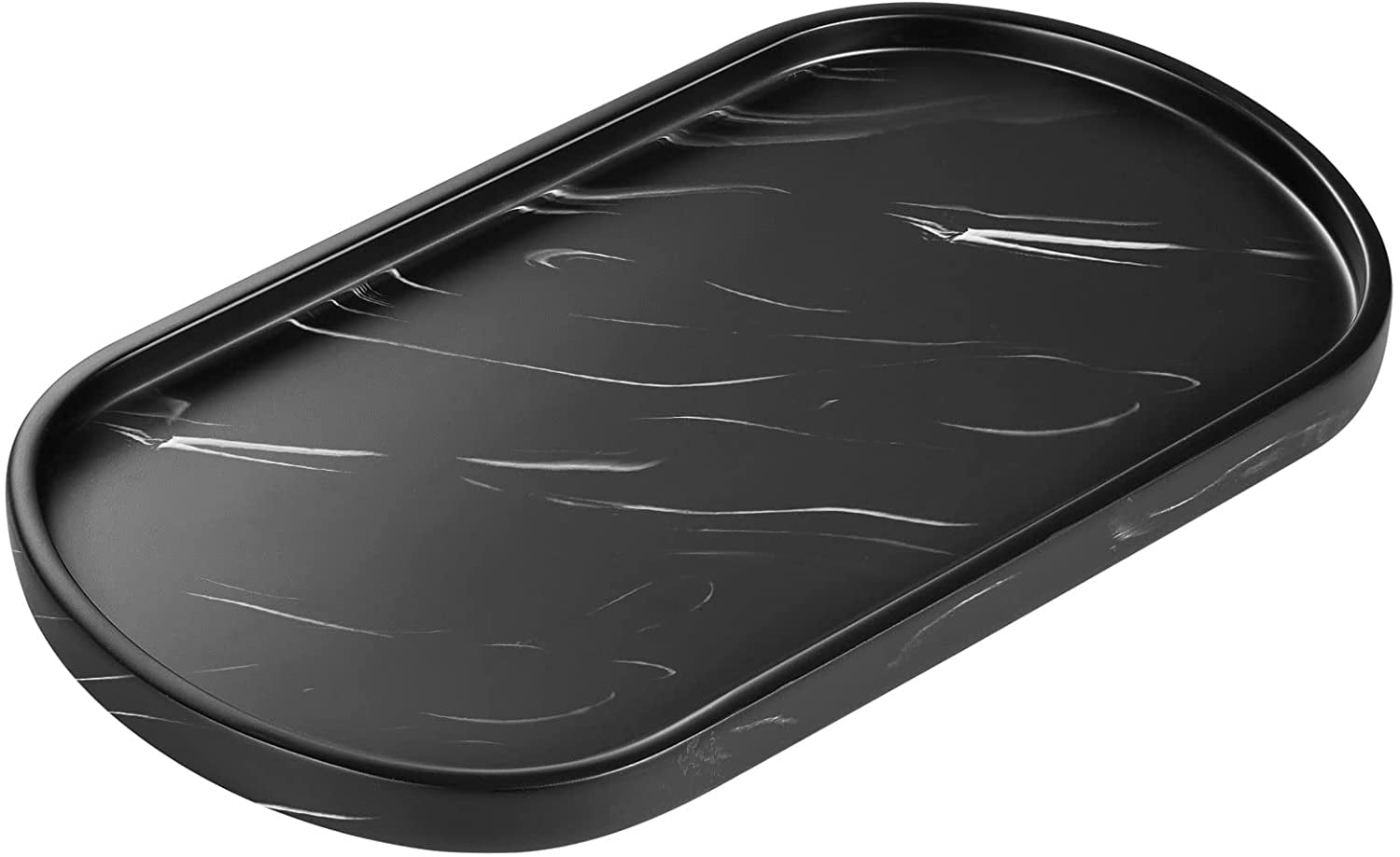 Luxspire Bathroom Tray Vanity Tray, Toilet Tank Oval Storage Tray, Resin Soap Tray Bathtub Tray