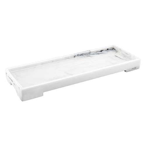 Luxspire Bathroom Tray, Vanity Tray Toilet Tank Storage Tray, Rectangle Resin Kitchen Sink Trays