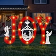 thumbnail image 1 of Luxspire Christmas Yard Stakes with Light, 24 Inch Nativity Scene Outdoor,Solar Powered, Metal Joy Christmas Yard Sign, Christmas Outdoor Decorations for Lawn Pathway Patio Garden, 1 of 7