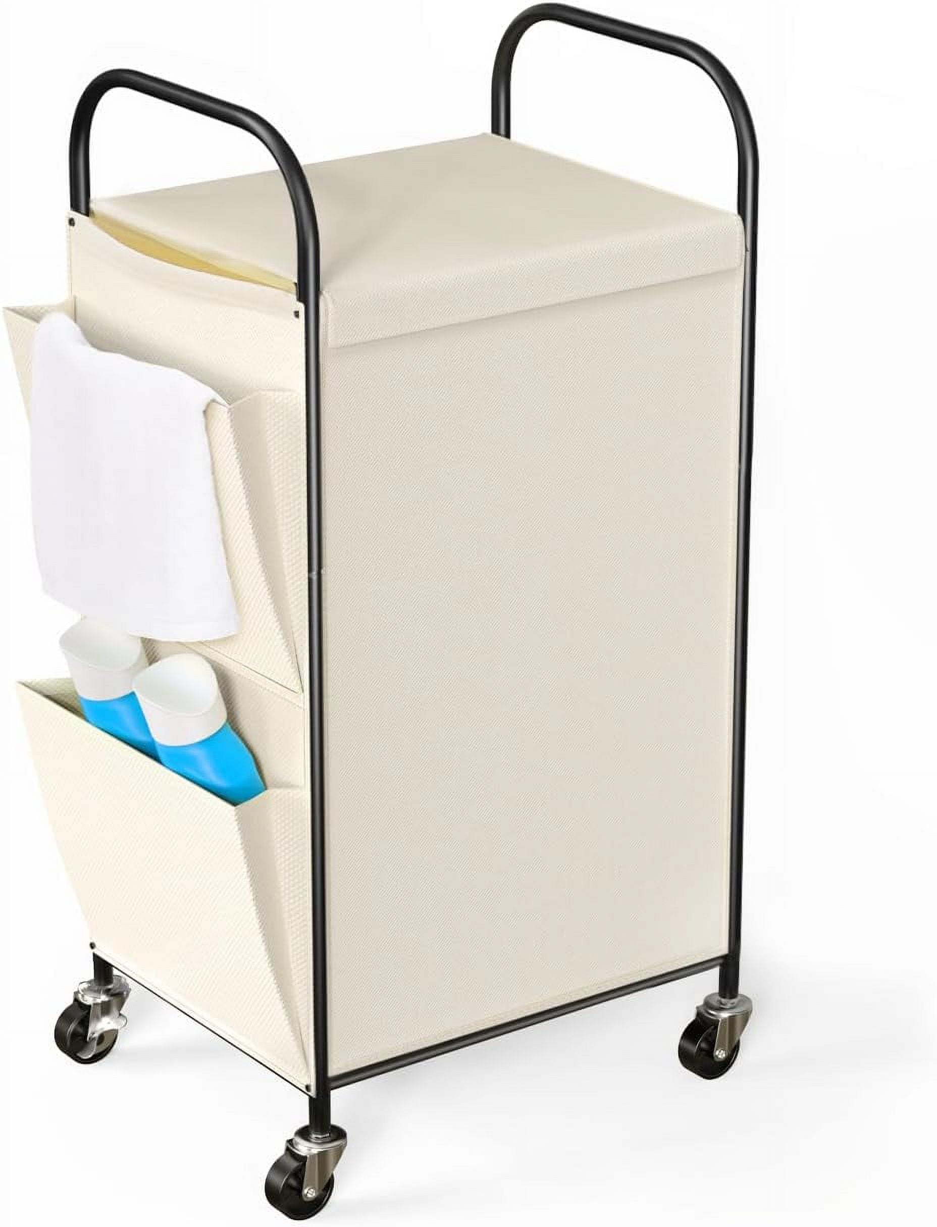 Luxspire Laundry Hampers with Wheels, 100L Rolling Laundry Basket with