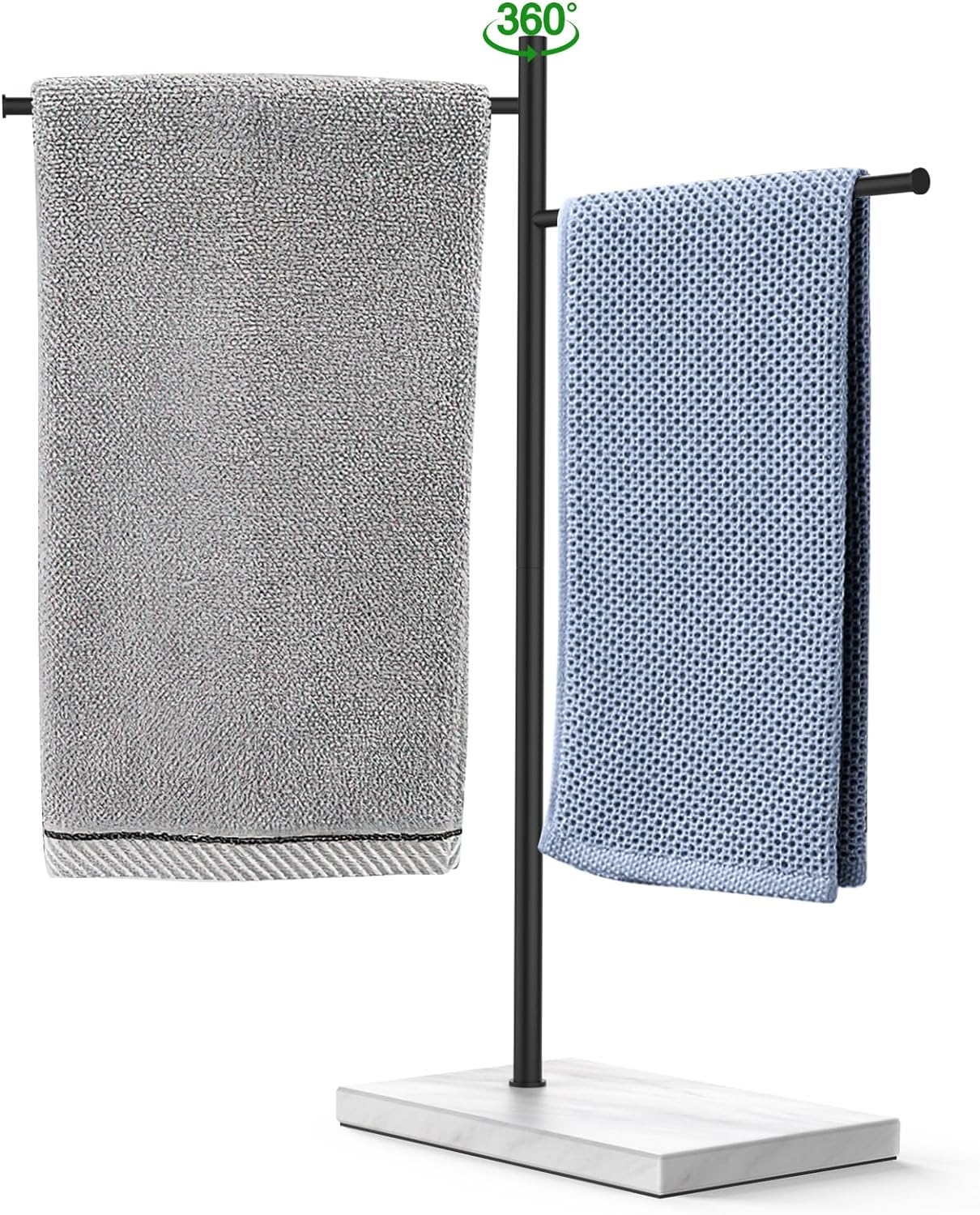 Brushed Nickel Countertop Towel Stand, Decorative Fingertip Towels