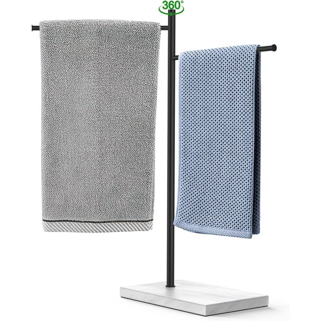 Luxspire Marble Hand Towel Holder, Countertop Free Standing Hand Towel