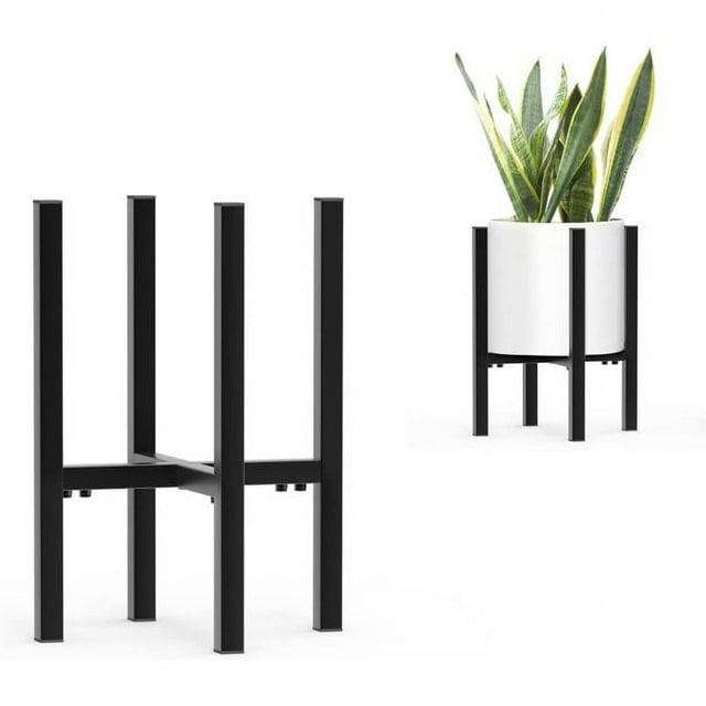 Luxspire Large Outdoor Metal Plant Stand, Heavy Duty Stand for Pot Sizes 8 to 12 Inches