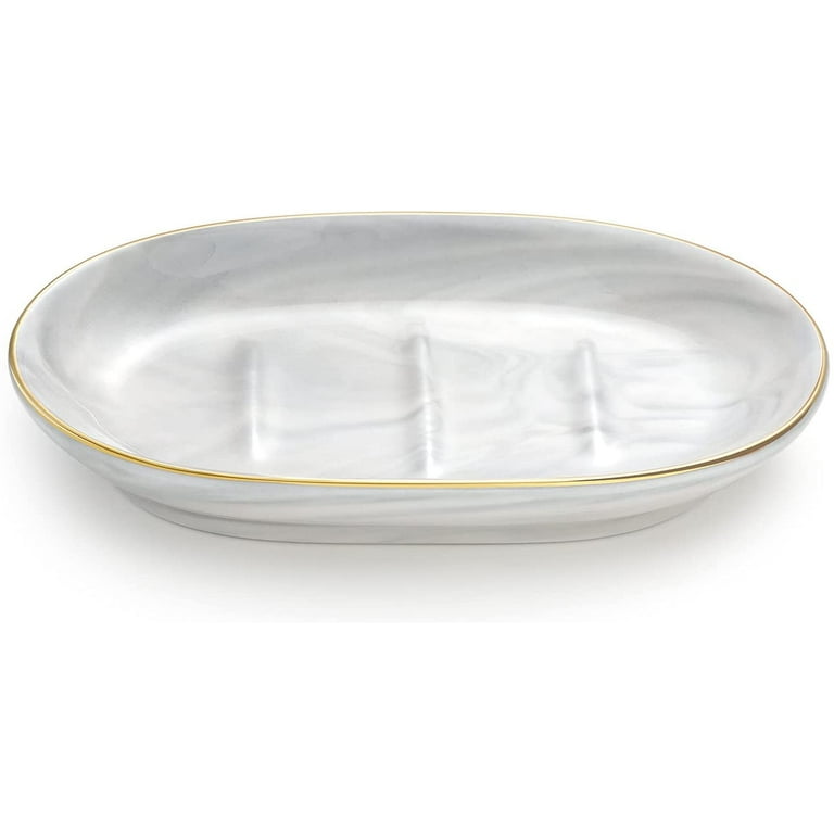 Velina Marble Soap Dish, Luxury Bath Accessories & Decor