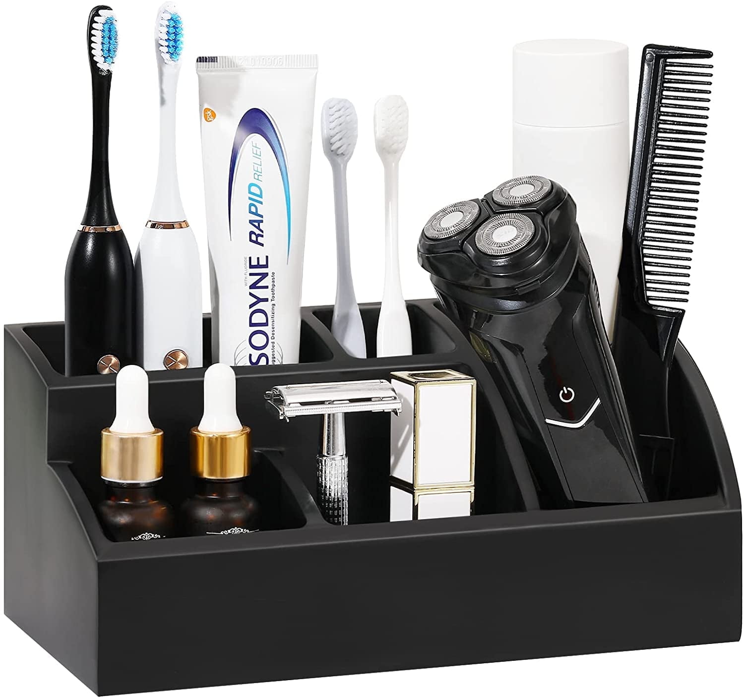 Luxspire Bathroom Counter Organizer, Toothbrush Holder for Bathroom 5 ...