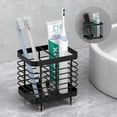 thumbnail image 1 of Luxspire Toothbrush Holders for Bathroom, Stainless Steel Electric Toothbrush Holder Wall Mounted, Shower Toothbrush Toothpaste Holder, Bathroom Organizer Essentials, 2 Slots, Black, 1 of 9