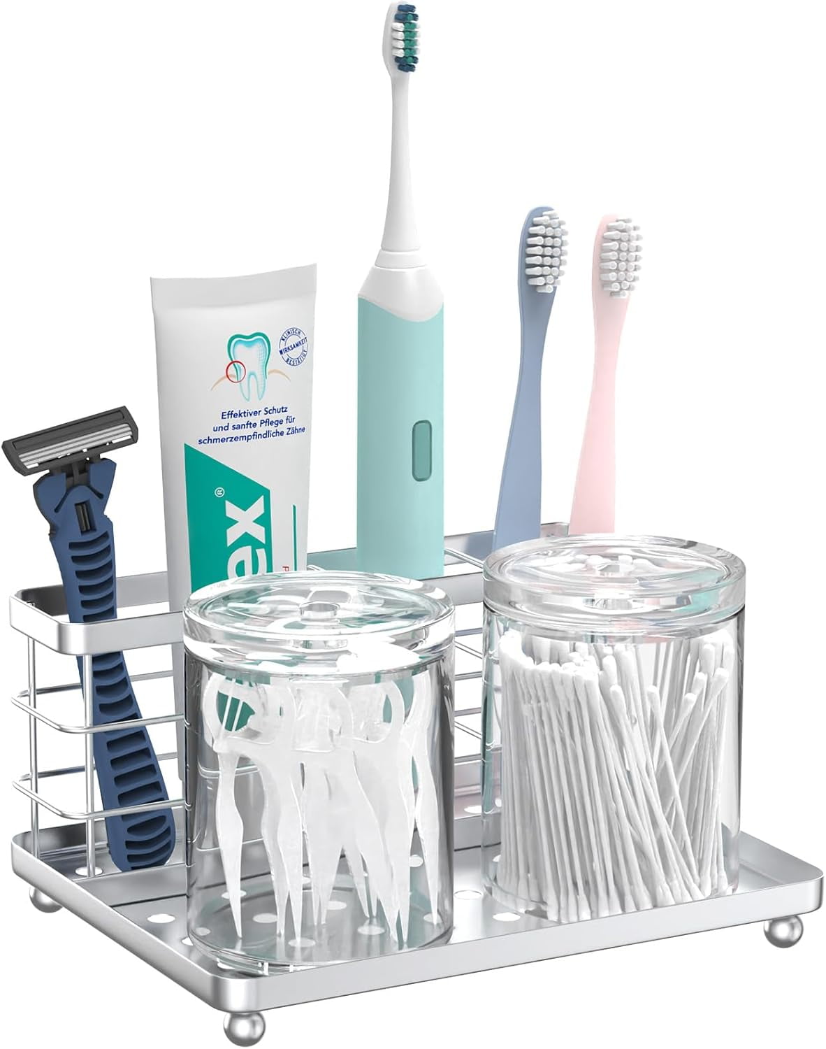 Luxspire Toothbrush Holders for Bathroom, Toothbrush Holder with Tray ...