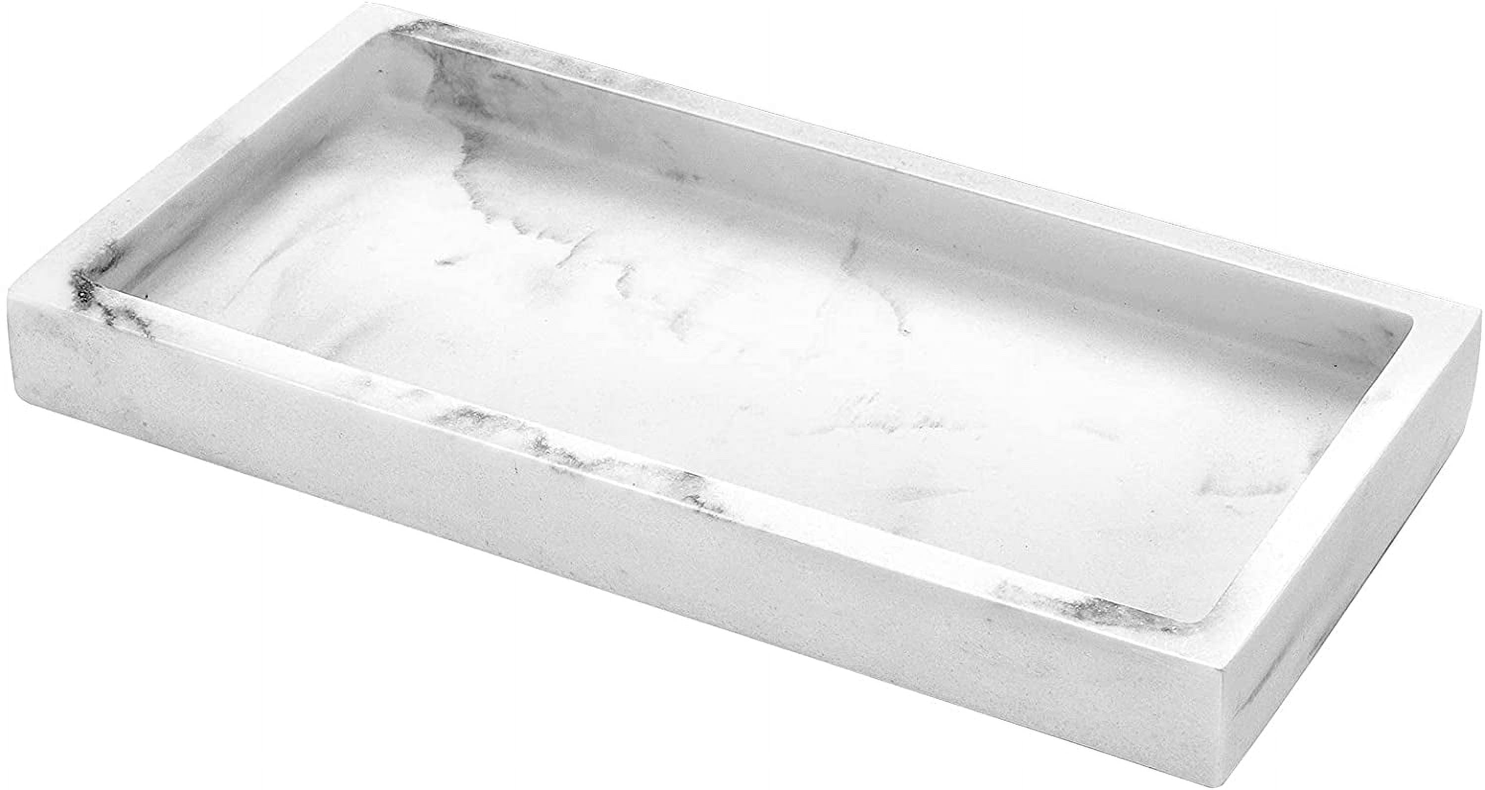 Modern Polished Resin Rectangular Bathroom Vanity Tray