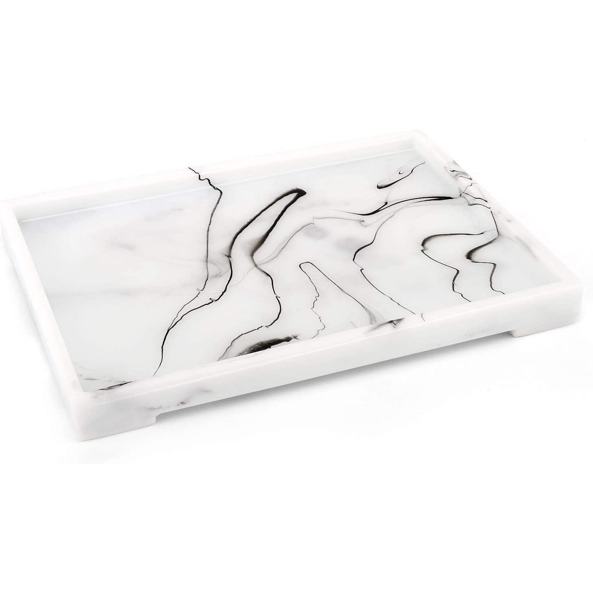 Luxspire Vanity Tray, Toilet Tank Storage Tray, Resin Bathtub Tray