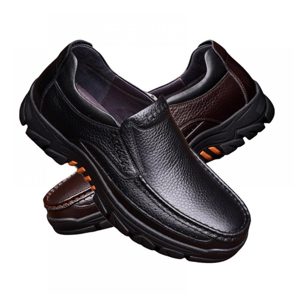 Luxsy Dress Men's Business Leather Shoes Men's Soft Soled Leather Casual Men's Shoes Men's Breathable Single Shoes Black - image 1 of 8
