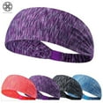 thumbnail image 1 of Luxtrada 1 Pack Sport Headband for Yoga/Running/Cycling/Exercise Elastic Sweatband Hair Wrap for Men & Women (Purple), 1 of 8