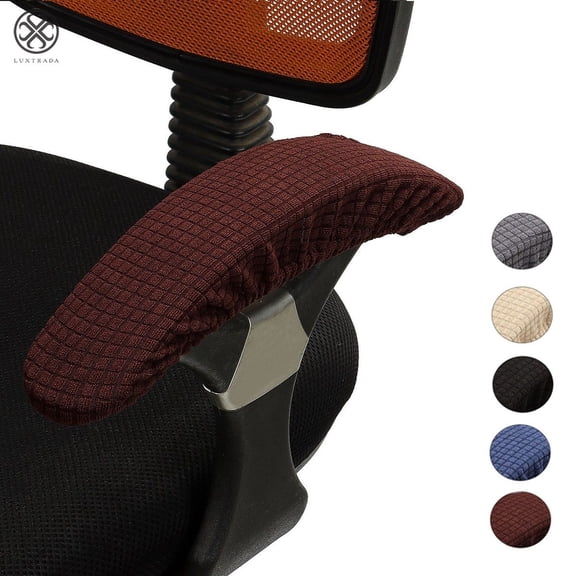 Luxtrada 1 Pair Removable Chair Armrest Covers Elastic Protector Office Armchair Cover Chair Arm Cover Protector Gaming Chair Rotating Chair Arm Rest Covers