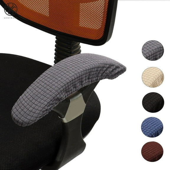 Luxtrada 1 Pair Removable Chair Armrest Covers Elastic Protector Office Armchair Cover Chair Arm Cover Protector Gaming Chair Rotating Chair Arm Rest Covers